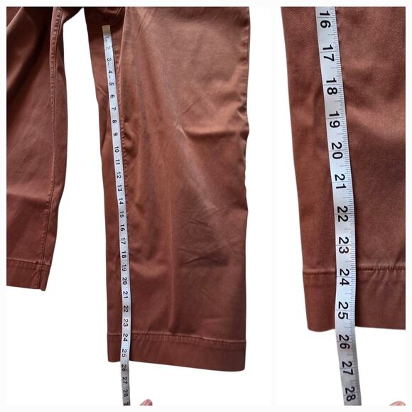 SPANX Pants Stretch Twill size XL - Approximately sz 12 Cropped, wide leg Rust - Picture 5 of 11